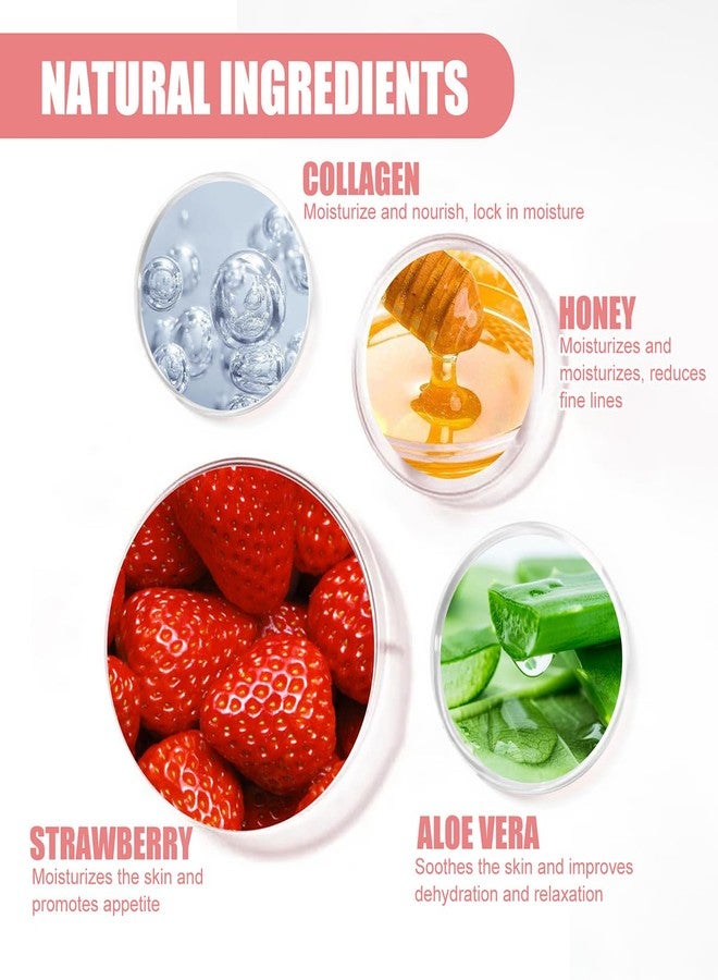 Tiejdhr Honey Lip Balm, Strawbemy Apple Watermelon Cherries, Coconuts, Peaches, Grapes, Mint Lip Mask, Moisturizing Lip Sleeping Mask, Hydrate Repair Prevent Dry Cracked Lip (6 Flavors) - Image 3